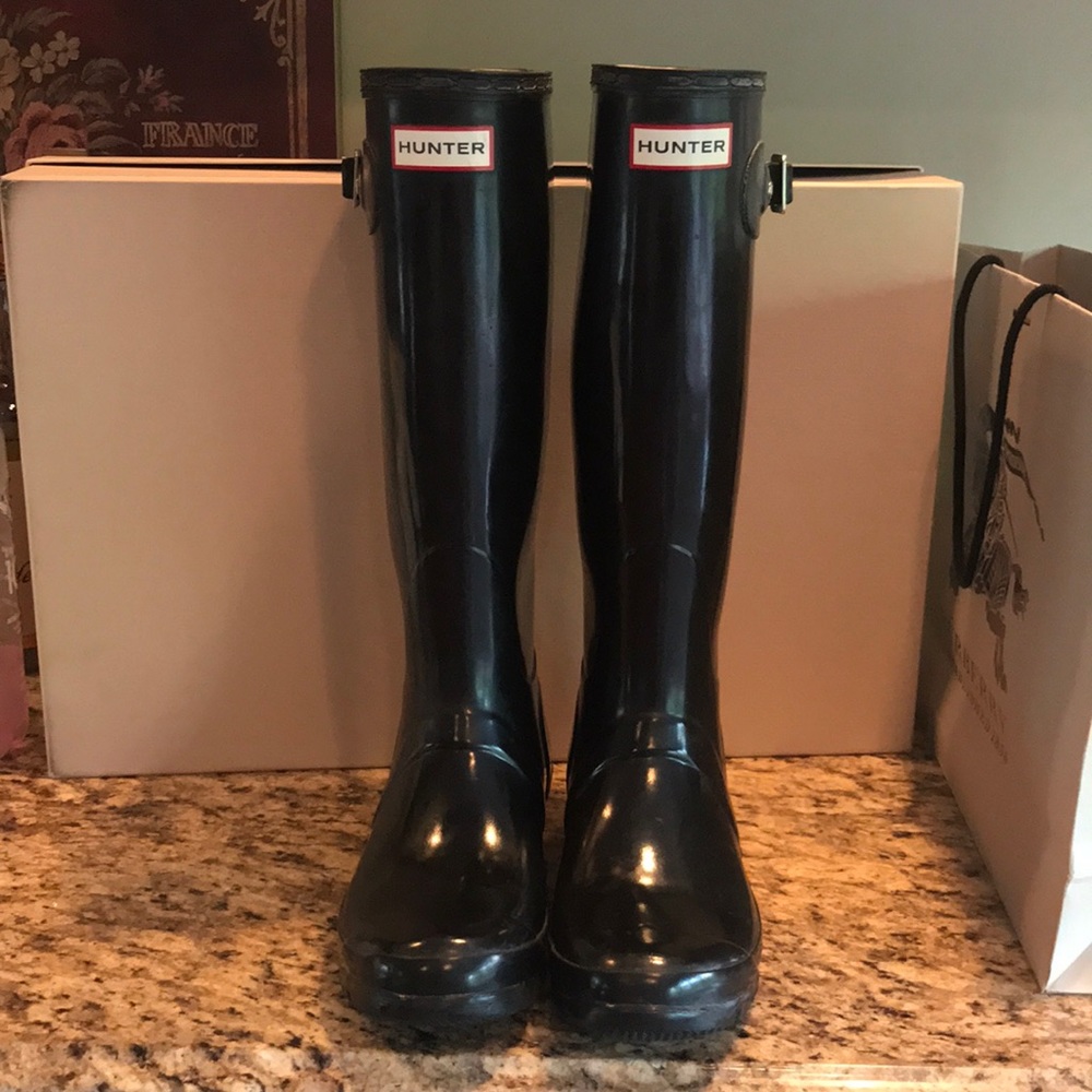 Gently used Hunter Rain boots